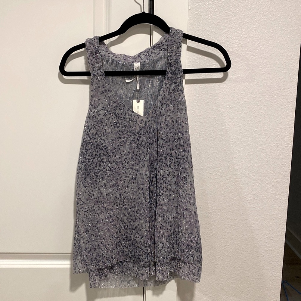 Anthro shimmery cool tone tank top
